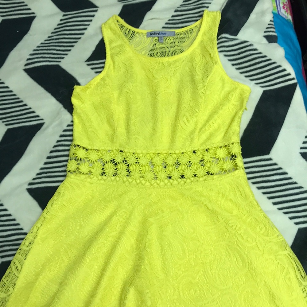 Yellow lace summer dress